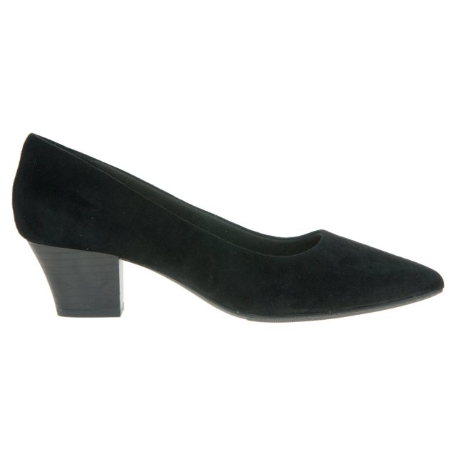 Clarks black clearance suede court shoes