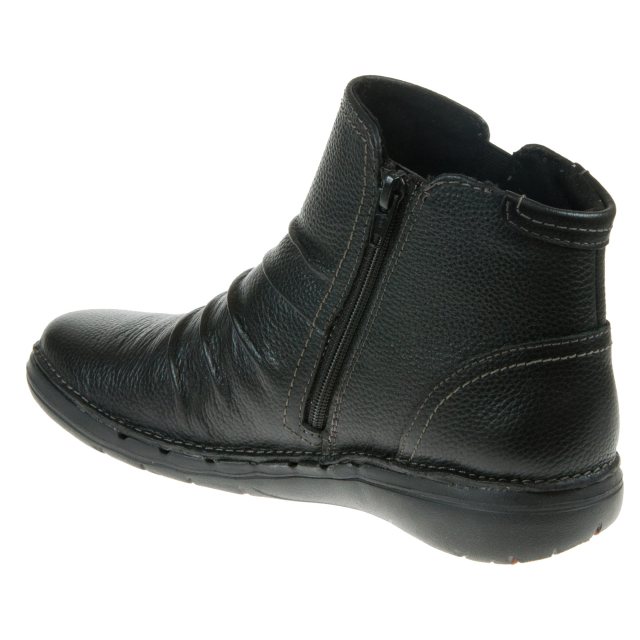 Clarks black sale leather ankle boots