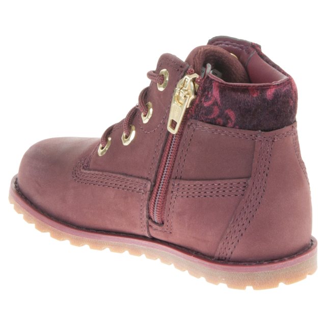 Timberland Pokey Pine 6 Inch Boot Toddler Burgundy A2N7G C60 Girls Boots Humphries Shoes