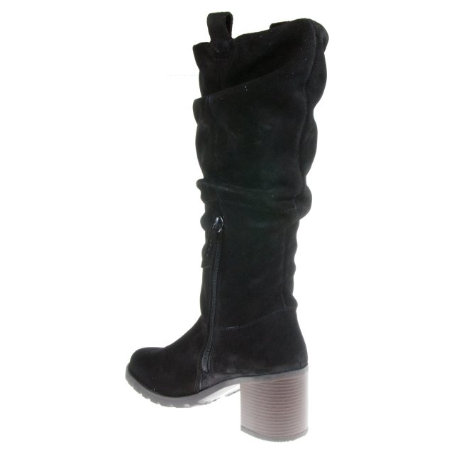 Clarks black suede shop knee high boots