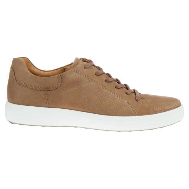 Ecco Men s Soft 7 Lace Camel 470264 02034 Trainers Humphries Shoes