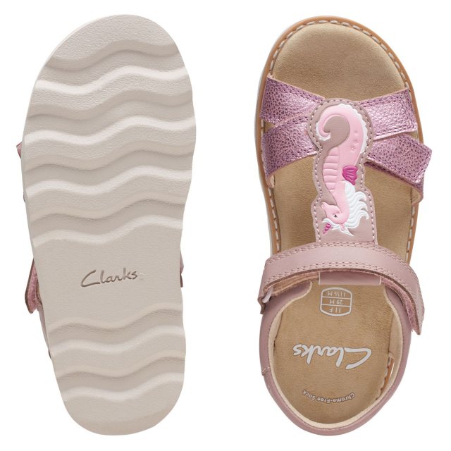 Clarks Crown Brill Kids Dusty Pink 26172636 Girls Sandals Humphries Shoes