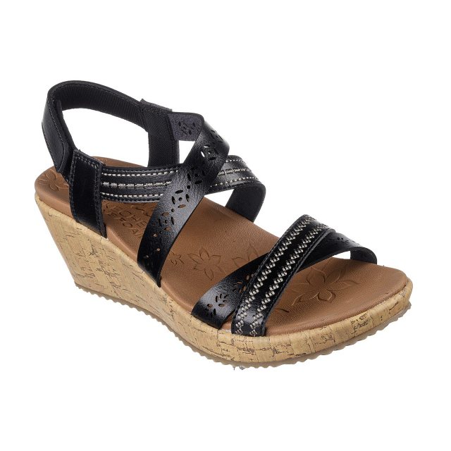 Skechers Beverlee Delicate Glow Black 119339 BLK Full Sandals Humphries Shoes