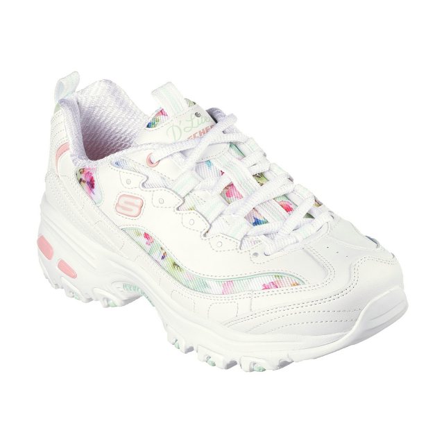 Skechers D Lites Blooming Fields White Multi 149794 WMLT Everyday Shoes Humphries Shoes