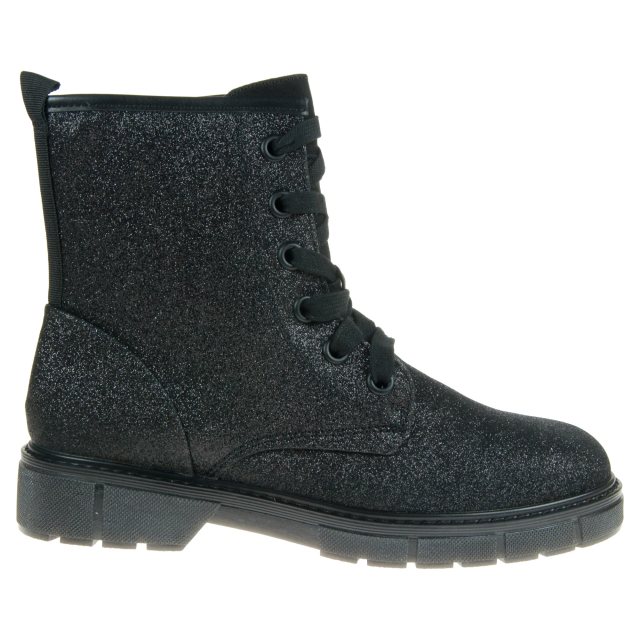 Black glitter ankle outlet boots