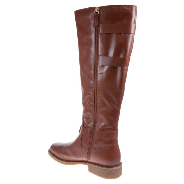 Clarks brown leather knee deals high boots