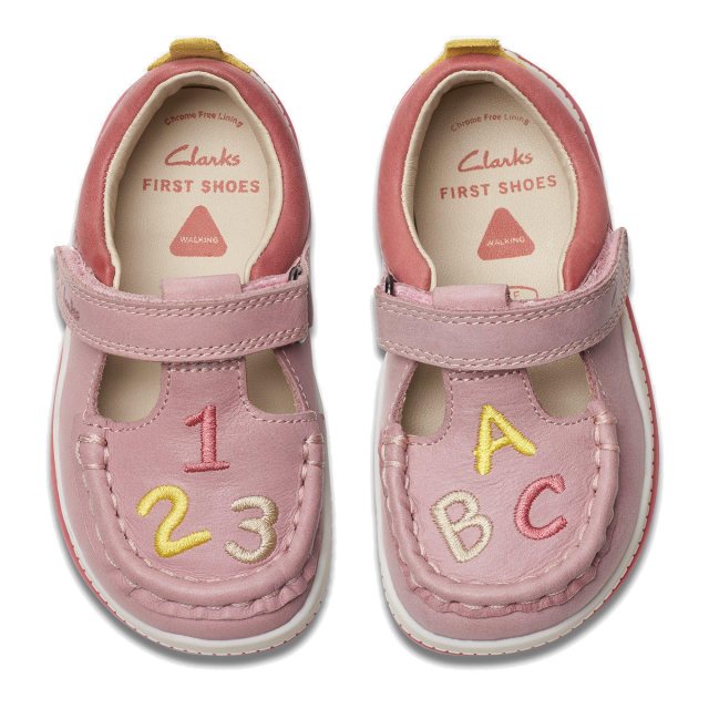 Clarks Noodle Shine Toddler Dusty Pink Leather 26175968 Girls Shoes Humphries Shoes