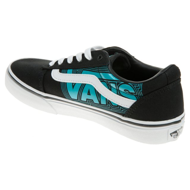 Vans Kids Ward Glow Neon Blue Black VN0A5KR6Y401 Boys Shoes Humphries Shoes