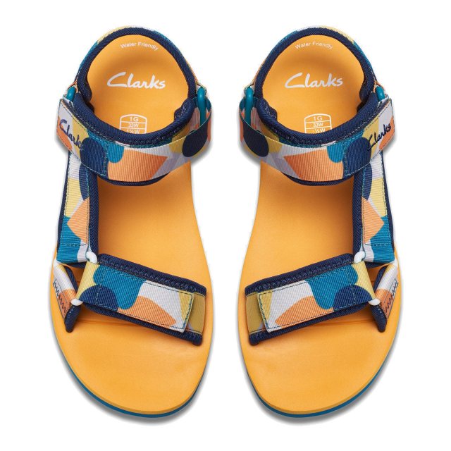 Clarks Peak Web Kids Teal Combi 26176741 Boys Sandals Humphries Shoes