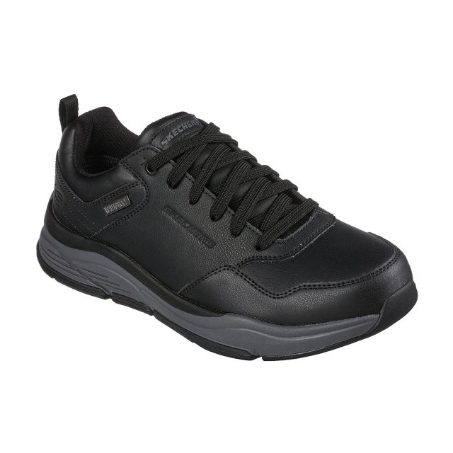 Skechers black shoes mens on sale