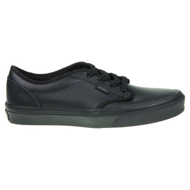 Black leather vans kids best sale