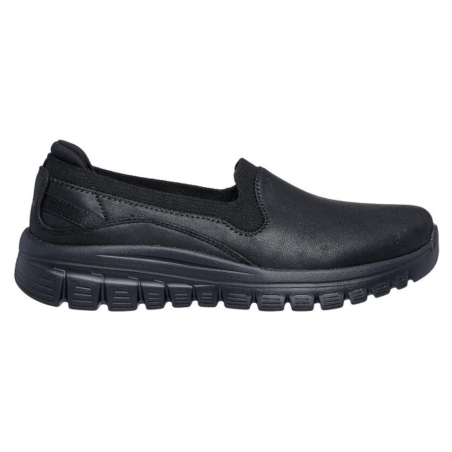 Skechers womens black dress shoes deals