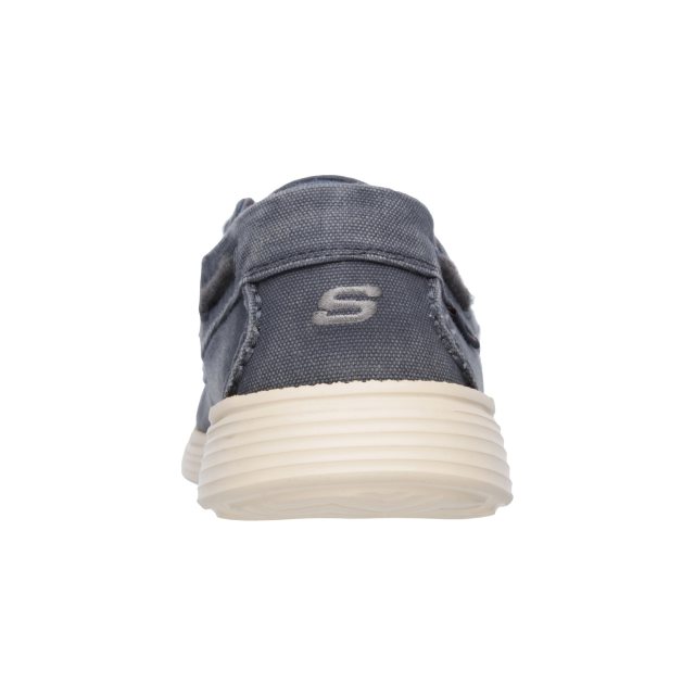 discreción Pino bisonte Skechers Status - Melec Navy 64644 NVY - Boat Shoes - Humphries Shoes