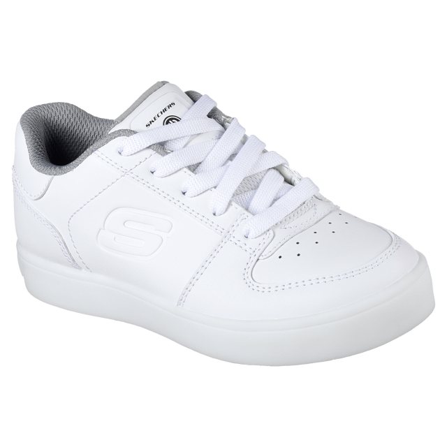 Skechers Energy Lights Elate White 90601L WHT Boys Shoes Humphries Shoes