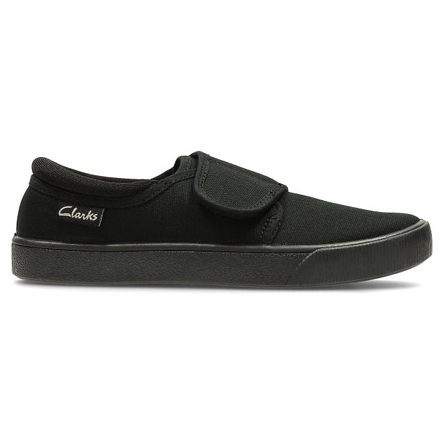 Clarks Hopper Run Black Fabric 26114330 - Boys School Shoes - Humphries ...
