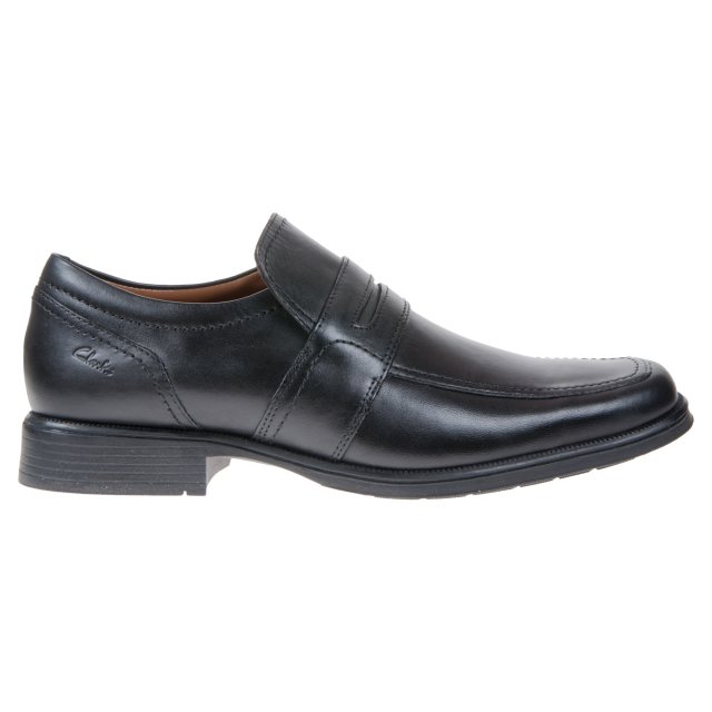 Clarks Huckley Work Black Mens Shoes Leather - Size UK 7