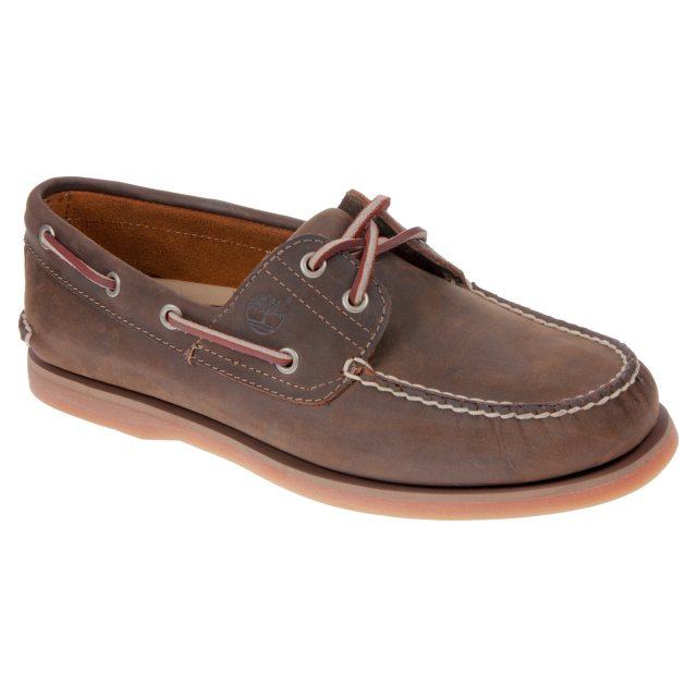 Timberland Classic 2-Eye Boat Mid Brown Full Grain 1001R - Boat Shoes ...
