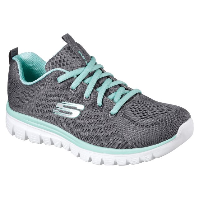 Skechers Graceful - Get Connected Charcoal / Green 12615 CCGR - Womens ...