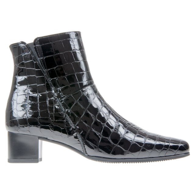 blyant etage Årligt Gabor Bassanio Black Croc Patent 76.620.97 - Ankle Boots - Humphries Shoes