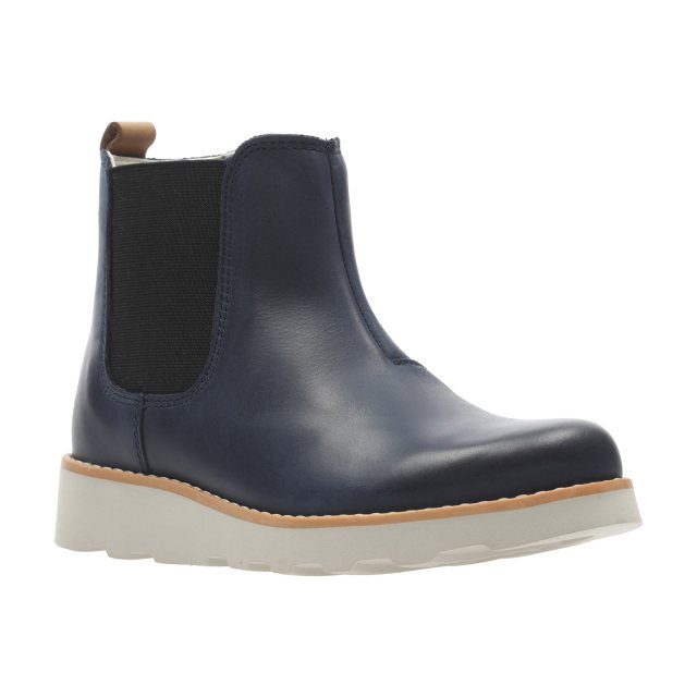Clarks Crown Halo Navy Leather 26135946 