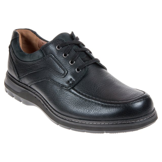 Clarks Un Ramble Lace Black Leather 26136989 - Casual Shoes - Humphries ...