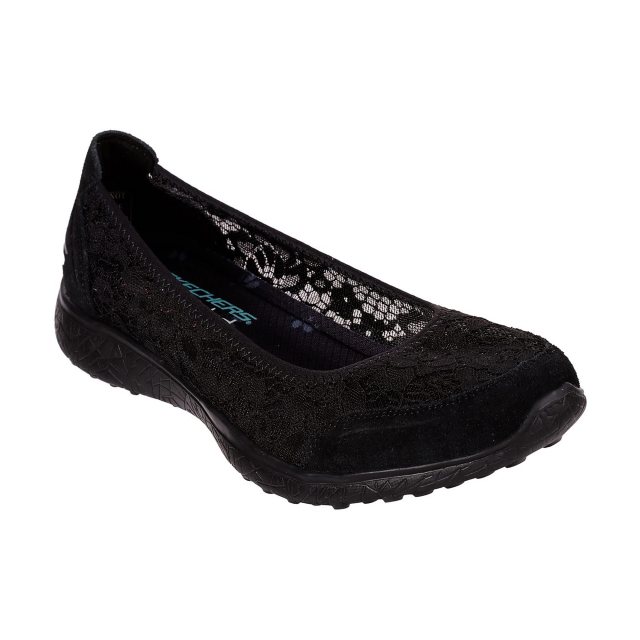 Skechers Microburst - Sweet Bloom Black 23581 BBK - Ballerina Shoes ...