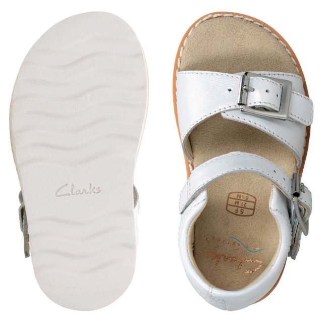 Clarks crown best sale bloom sandals white