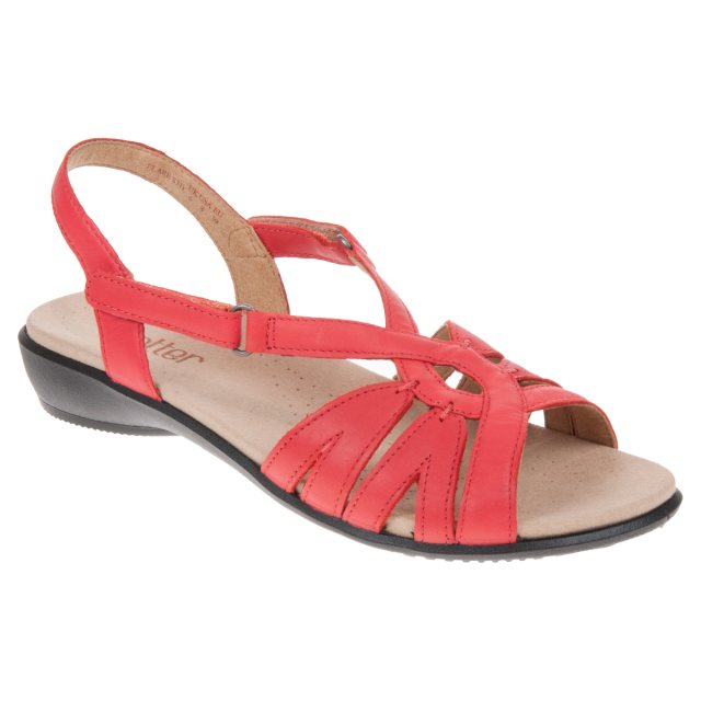 Hotter Flare Blood Orange Leather FLARE1 - Full Sandals - Humphries Shoes