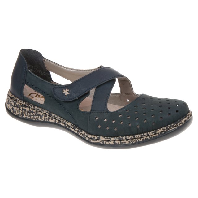 Rieker Cross 45 Blue 46345-14 - Everyday Shoes - Humphries Shoes