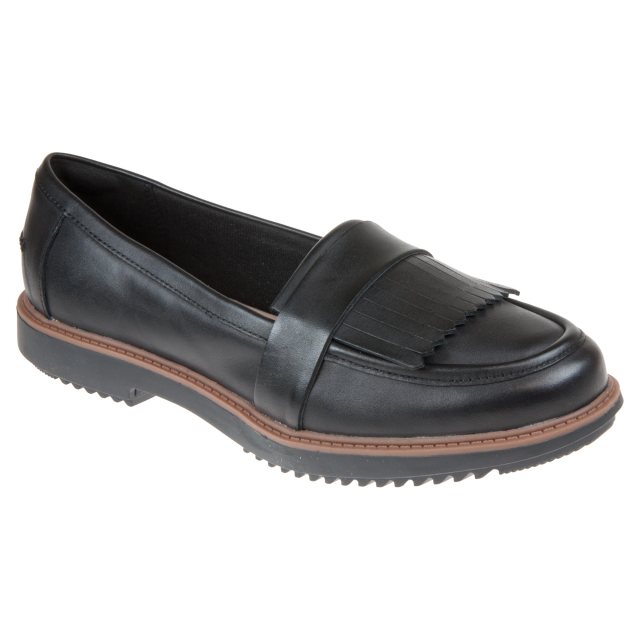 Clarks Raisie Theresa Black Leather 26133051 - Everyday Shoes ...