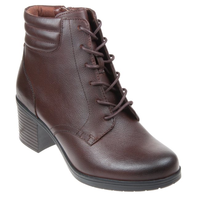 Clarks Hollis Jasmine Mahogany Leather 26146085 - Ankle Boots ...