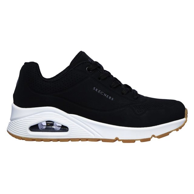 skechers uno stand on air trainers womens black